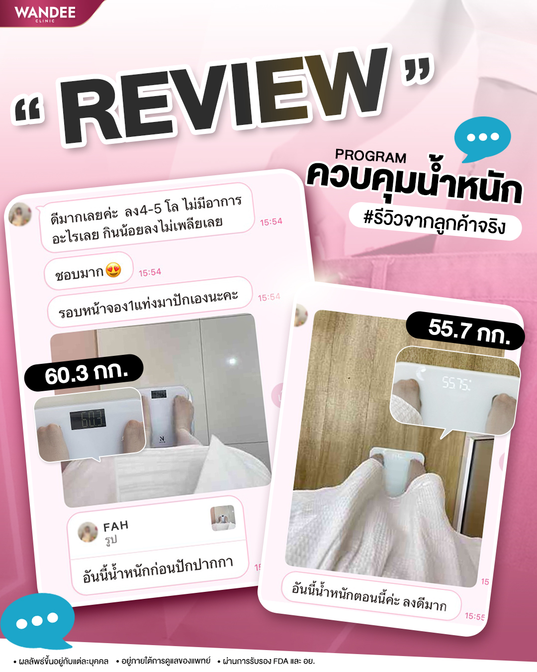 รีวิวปักปากกาลดน้ำหนัก วันดี คลินิก